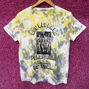 Def Leppard Pyromania 83 US Tour Glam Metal Band Tie Dye XS